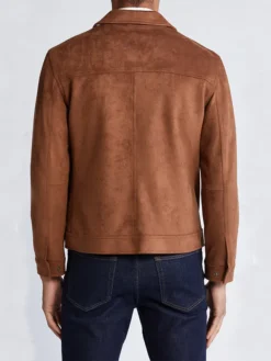 Hardy Brown Suede A2 Bomber Jacket Back
