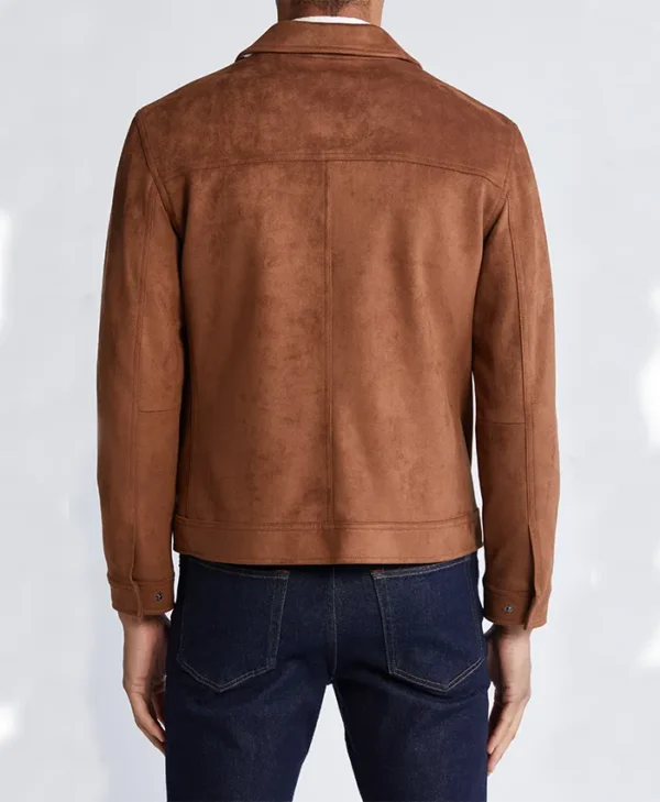 Hardy Brown Suede A2 Bomber Jacket Back