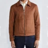 Hardy Brown Suede A2 Bomber Jacket Front