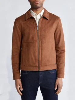 Hardy Brown Suede A2 Bomber Jacket Front