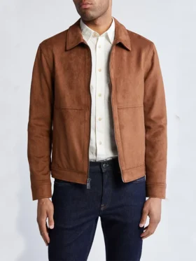 Hardy Brown Suede A2 Bomber Jacket Main