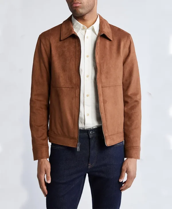 Hardy Brown Suede A2 Bomber Jacket Main