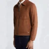 Hardy Brown Suede A2 Bomber Jacket Side