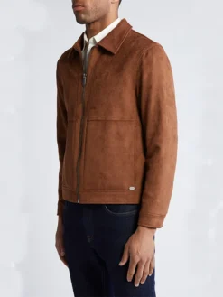 Hardy Brown Suede A2 Bomber Jacket Side