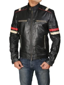 James Riding Leather Motorcycle Jacket For Men Main
