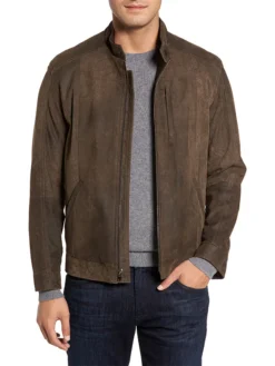 Jimmy Mens Suede Biker Jacket Main