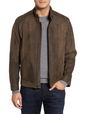 Jimmy Mens Suede Biker Jacket Main