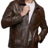 Jimmy Stylish Cowboy Leather Jacket Main