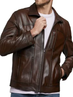 Jimmy Stylish Cowboy Leather Jacket Main