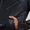 Johnny Leather Mens Vintage Jacket Pockets