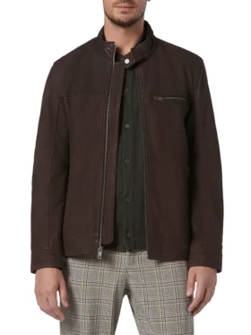 Jon Mens Genuine Suede Biker Leather Jacket Main