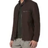 Jon Mens Genuine Suede Biker Leather Jacket Side