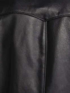 Jonson Mens Leather Shearling Jacket Stitched
