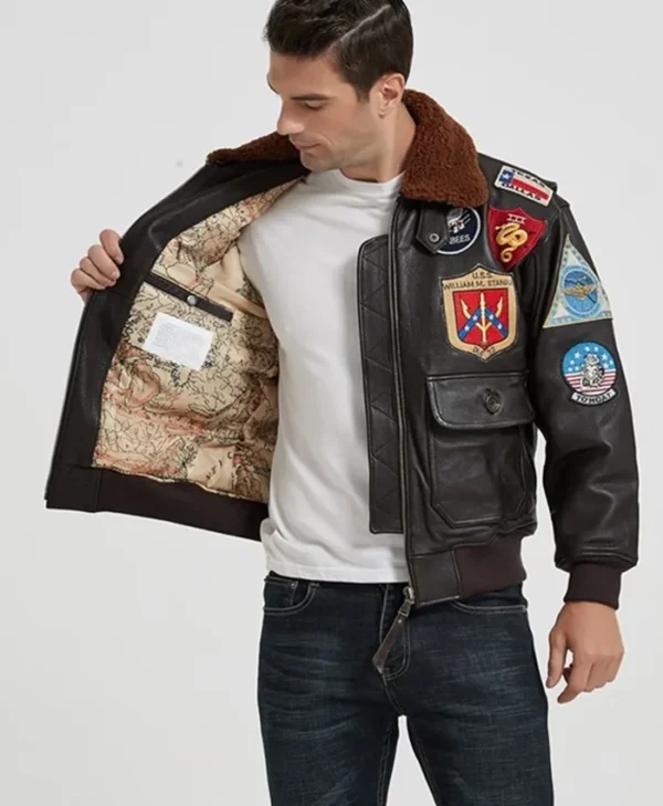 Kennedy Air Force Flight Aviator Jacket Inner