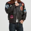 Kennedy Air Force Flight Aviator Jacket Sleeves