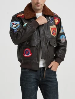 Kennedy Air Force Flight Aviator Jacket Sleeves