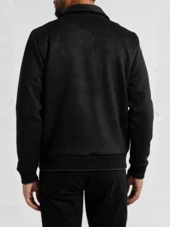 Lawrence Black Suede Bomber Jacket Back
