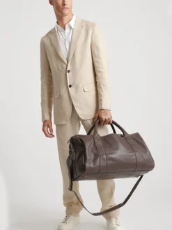 Leather Duffle Bag Mens Stand Up