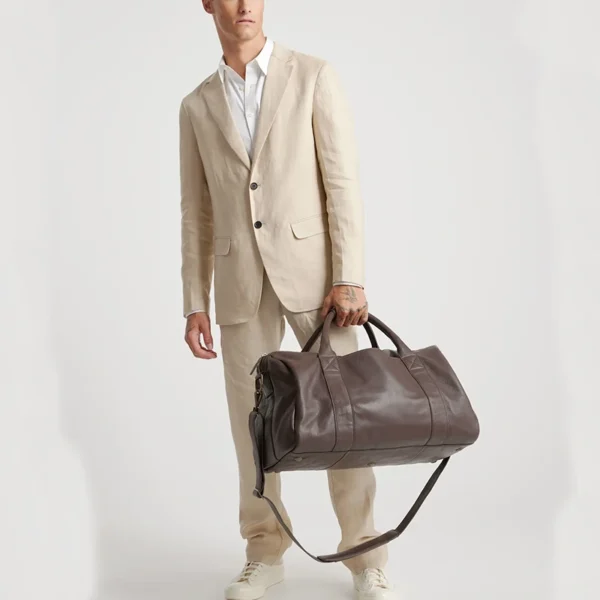 Leather Duffle Bag Mens Stand Up