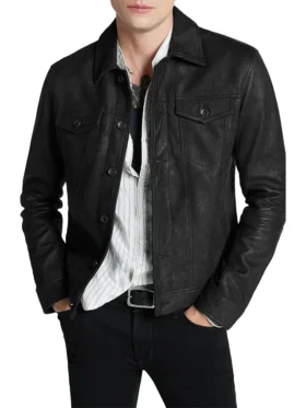 Leather Trucker Jacket Main