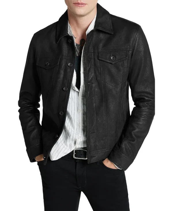Leather Trucker Jacket Main