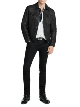 Leather Trucker Jacket Main Stand