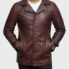 Lincoln Brown Leather Vintage Jacket Back