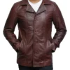 Lincoln Brown Leather Vintage Jacket Main