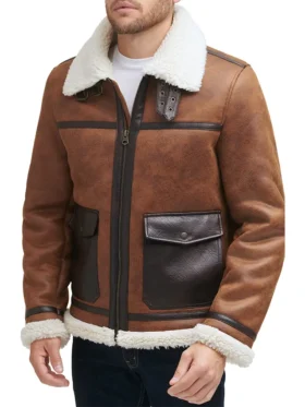 Mens Aviator Leather Jacket Main