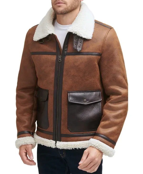 Mens Aviator Leather Jacket Main