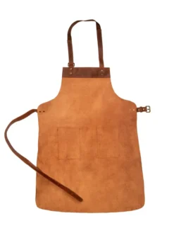 Mens BBQ Kitchen Leather Apron Cooking Back