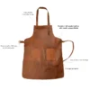 Mens BBQ Kitchen Leather Apron Cooking Spec