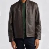 Mens Brown Leather Jacket Main