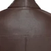 Mens Motorcycle Brown Biker Leather Jacket Stitch