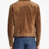 Morison Mens Brown Suede Leather Jacket Back