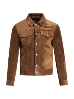 Morison Mens Brown Suede Leather Jacket Main