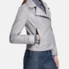Nyla Motorcycle Leather Jacket Pockets