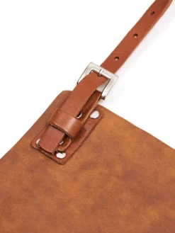 Premium Brown Leather BBQ Apron Closure