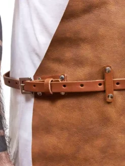 Premium Brown Leather BBQ Apron Waist