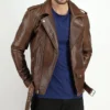 Slim Fit Mens Brown Leather Jackets