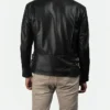 Striped Leather Jacket Back