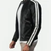 Striped Leather Jacket Side