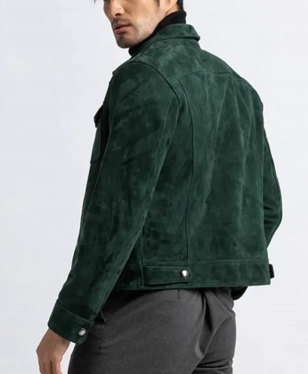 Ted Green Suede Biker Jacket Back