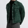 Ted Green Suede Biker Jacket Buttoned