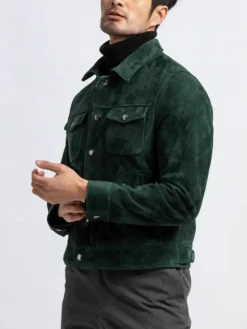Ted Green Suede Biker Jacket Cuffs