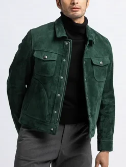 Ted Green Suede Biker Jacket Zipper