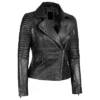 Womens Leather Biker Jacket Black Style