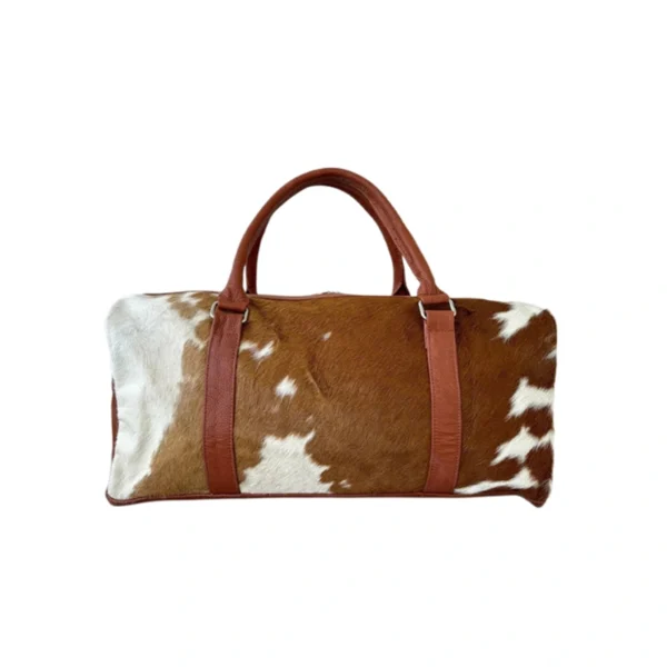 American Cowhide Leather Duffle Bag Back