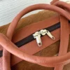 American Cowhide Leather Duffle Bag Zipper