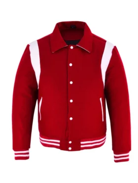 Baseball Red Wool Lettermen Varsity Jacket Main